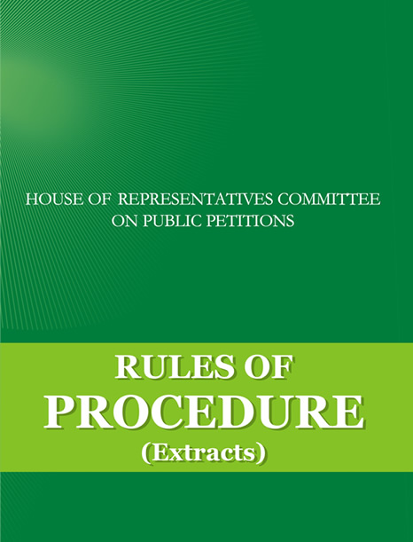 Read more about the article House Committee on Public Petitions Rules of Procedure