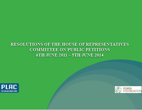 Read more about the article House Public Petition Committee Resolutions between 6th June 2011 to 5th June 2014